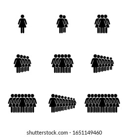 Women group vector. pictogram icon of people. person vector