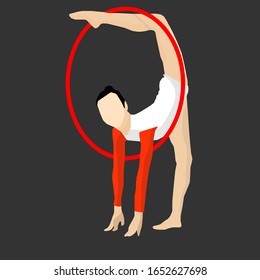 women gymnastics athletes competing in hoops