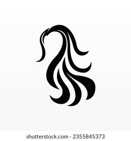 Women hair logo design concept. Hair logo template.  Hair fashion logo template