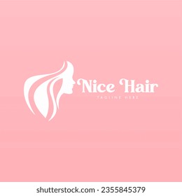 Women hair logo design concept. Hair logo template.  Hair fashion logo template