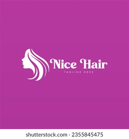 Women hair logo design concept. Hair logo template.  Hair fashion logo template