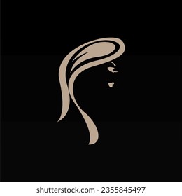 Women hair logo design concept. Hair logo template.  Hair fashion logo template