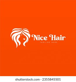 Women hair logo design concept. Hair logo template.  Hair fashion logo template