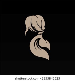 Women hair logo design concept. Hair logo template.  Hair fashion logo template