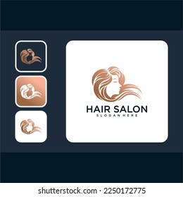 women hair salon logo design