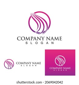 women hair salon logo and symbol vector