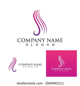 women hair salon logo and symbol vector