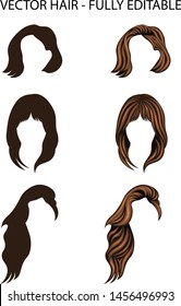 Women hair style vector illustration