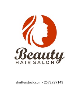 women hair stylist salon logo