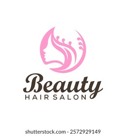 women hair stylist salon logo