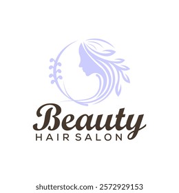 women hair stylist salon logo