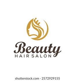 women hair stylist salon logo