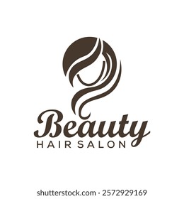 women hair stylist salon logo