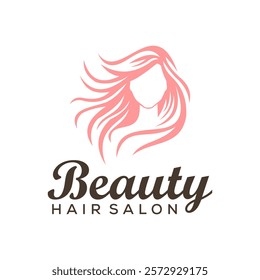 women hair stylist salon logo