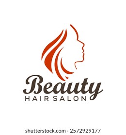 women hair stylist salon logo