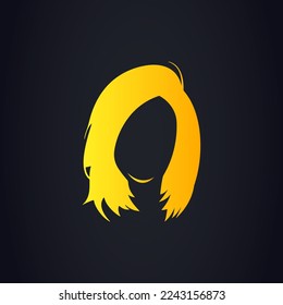 Women hairstyle beautiful haircut elegant vector art illustration beauty