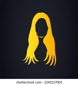 Women hairstyle beautiful haircut elegant vector art illustration beauty