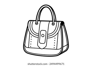 Women hand bag silhouette vector illustration