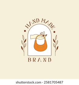 Women handbag Logo. Handmade leather bag.