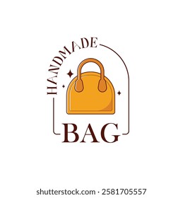 Women handbag Logo. Handmade leather bag. 