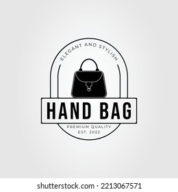 women handbag or sling bag logo vector illustration design