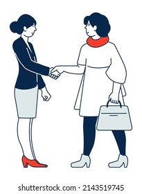 Women handshake. Business deal closed. Agreement symbol