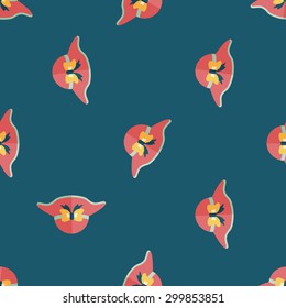 Women hat flat icon,eps10 seamless pattern background