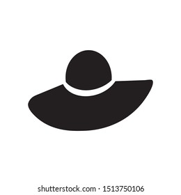 women hat icon logo vector