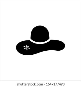 Women Hat Icon Vector Art Illustration