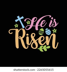 Women He is Risen Shirt Christian Easter