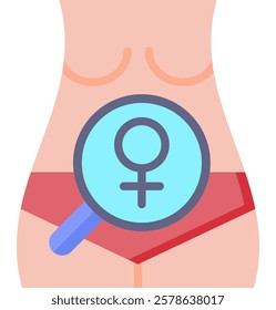 Women Health Icon Flat Vector Illustration