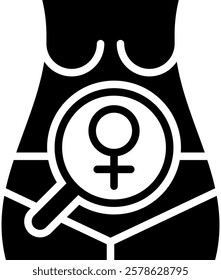 Women Health Icon Glyph Vector Illustration