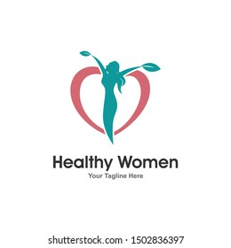 Women Health Logo Template Stock Vector
