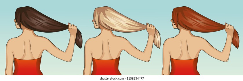 Women with healthy hair