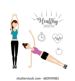 women healthy lifestyle to do exercise