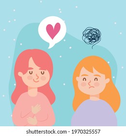 Women with hearts and depression of virtual therapy