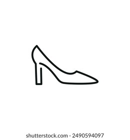 Women heel shoes icon. Simple women women heel shoes icon for social media, app, and web design. Vector illustration.