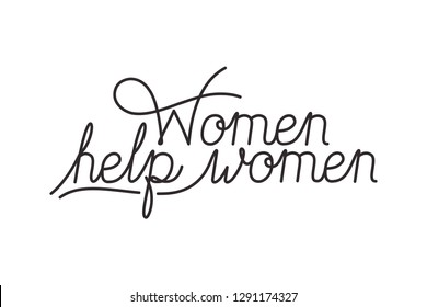women help women label isolsted icon
