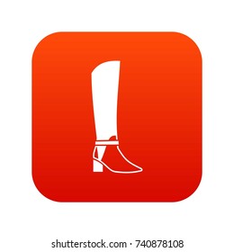 Women high boots icon digital red for any design isolated on white vector illustration