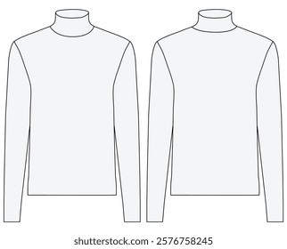 women high neck turtle neck sweater vector illustration design