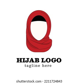 women hijab beauty vector logo template