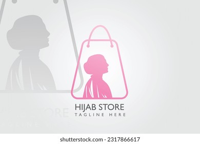 Women Hijab Beauty Vector Logo or symbol Template for business and other eps 10