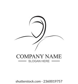 Women Hijab Beauty Vector Logo Template
Muslimah hijab Logo template vector illustration design