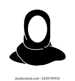 Women hijab icon. female saudi arab. islam lady. Beautiful muslim girl avatar. head scarf Eastern Women's Clothing logo