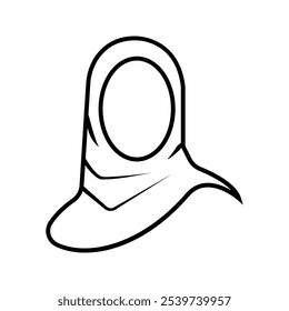 Women hijab icon. female saudi arab. islam lady. Beautiful muslim girl avatar. head scarf Eastern Women's Clothing logo