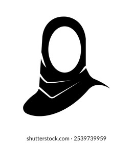 Women hijab icon. female saudi arab. islam lady. Beautiful muslim girl avatar. head scarf Eastern Women's Clothing logo