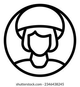 Women hooded dryer line icon, hairdresser salon concept, women hooded dryer vector sign on white background, hooded dryer outline style mobile concept web design. Vector graphics.