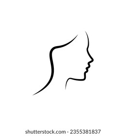 Women icon. Women beauty logo, care vector.