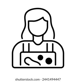 Icono de mujer editable ilustración vectorial de stock
