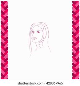 Women icon Flat Design. Isolated Illustration.